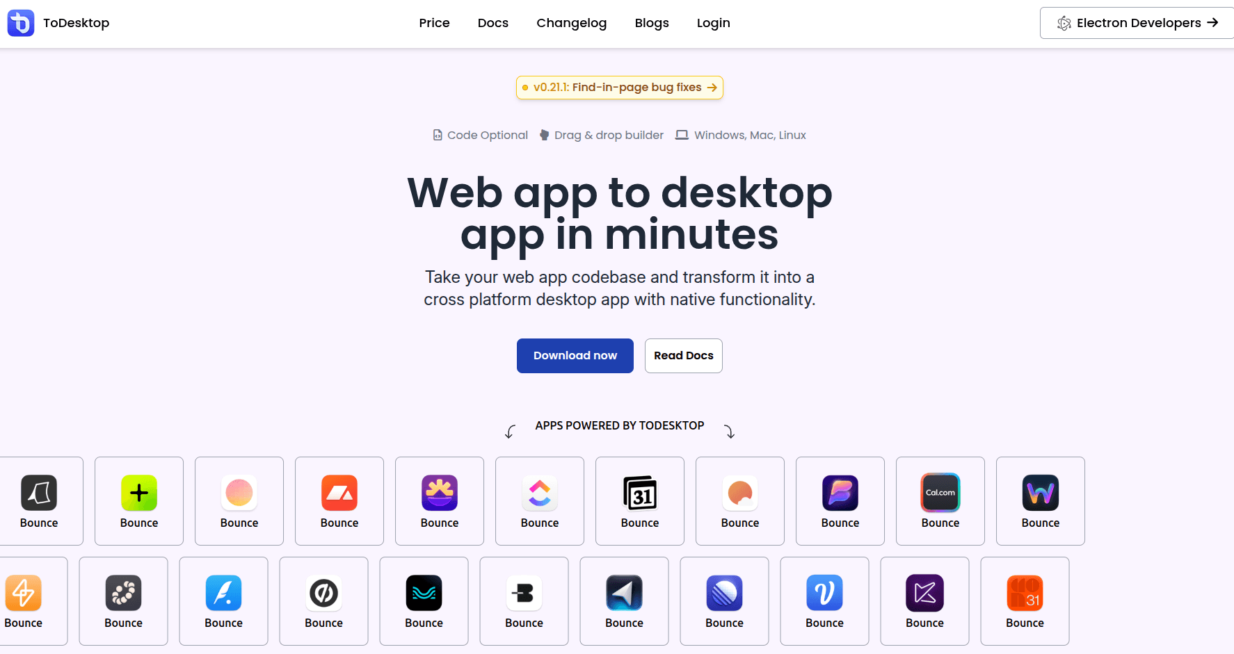 ToDesktop - Modern Landing Page with modern designs and animations